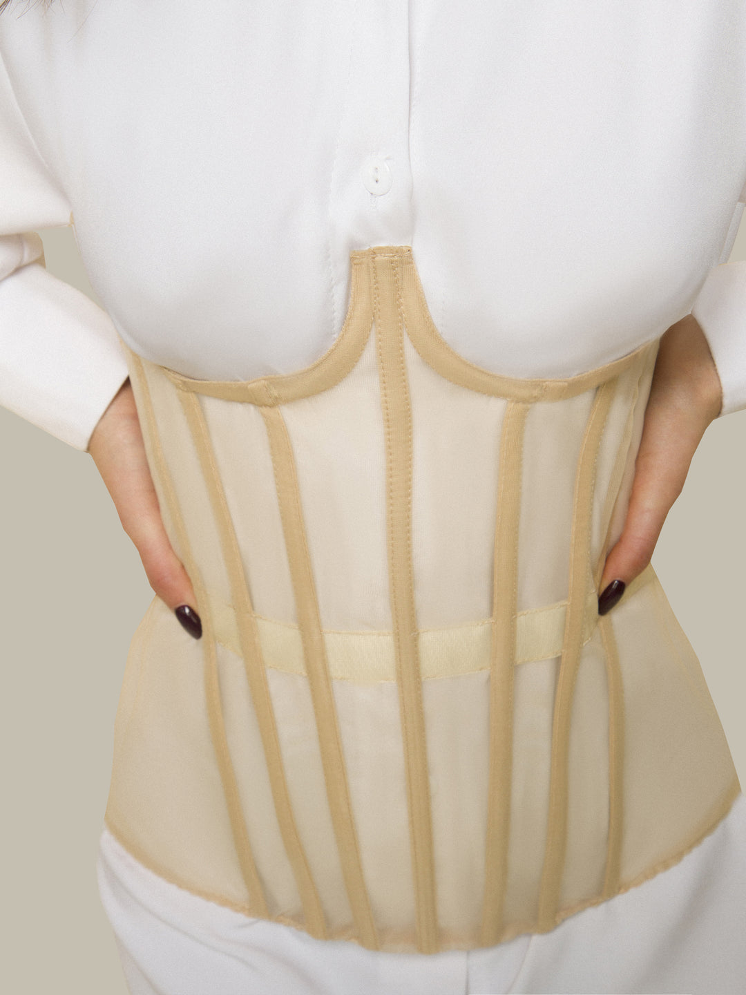 Basic Underwire Corset in Beige