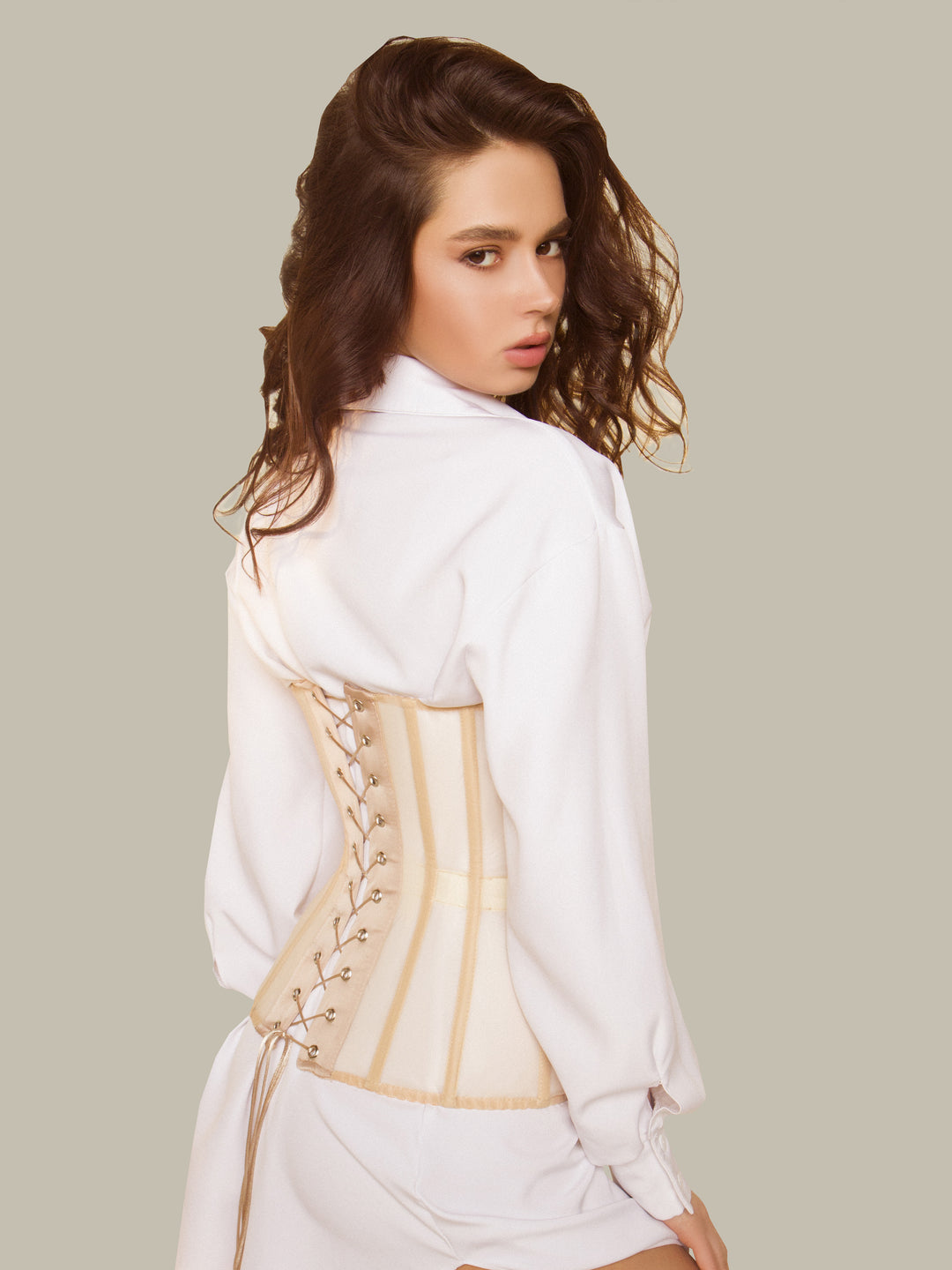 Basic Underwire Corset in Beige