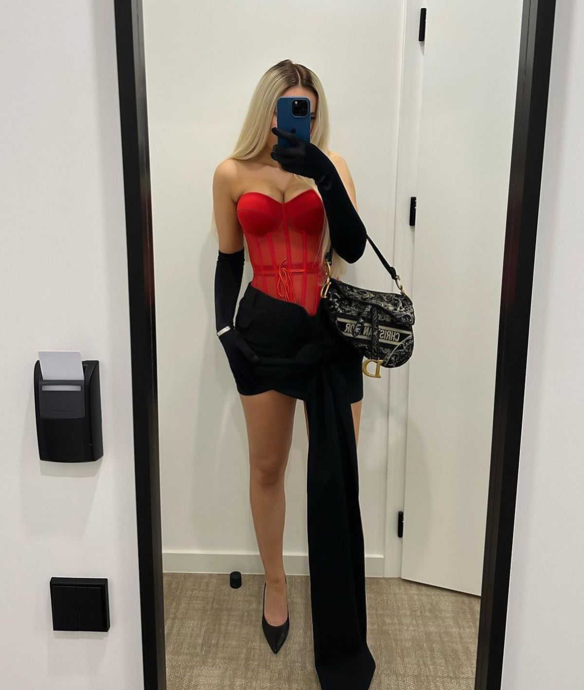 Charm Cupped Overbust Corset in Red