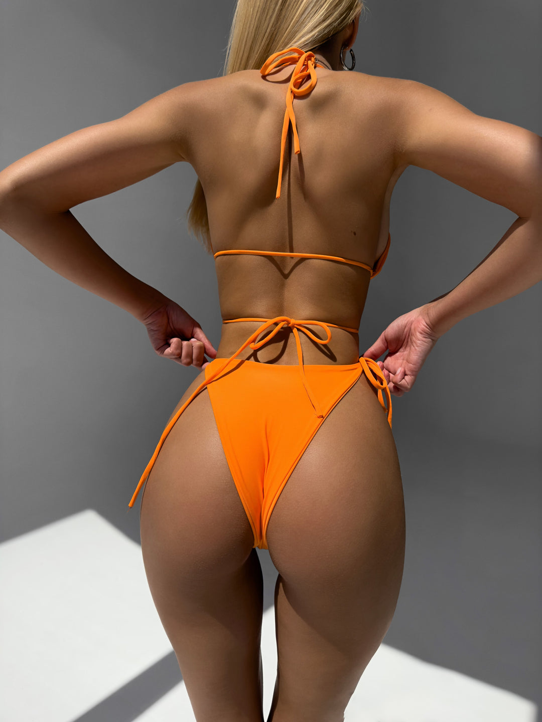 Riviera Triangle Bikini Set in Orange