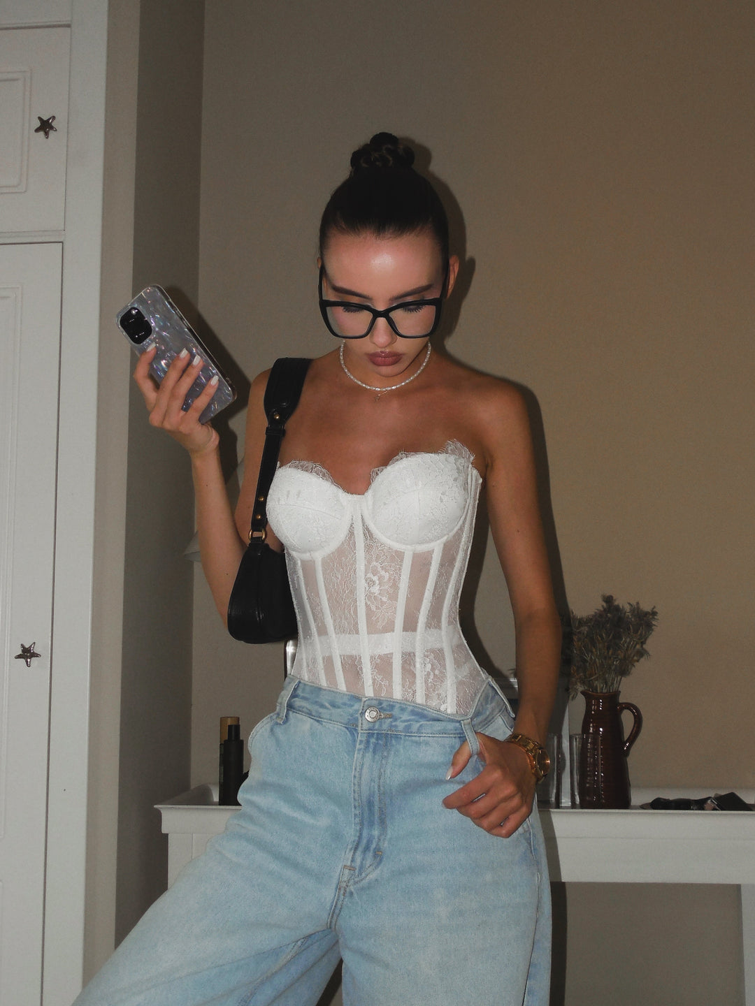 Passion Lace Corset in White